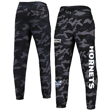 Men's New Era Black/Camo Charlotte Hornets Tonal Joggers