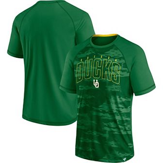 Men's Fanatics Branded Green Oregon Ducks Arch Outline Raglan T-Shirt
