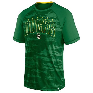 Men's Fanatics Branded Green Oregon Ducks Arch Outline Raglan T-Shirt
