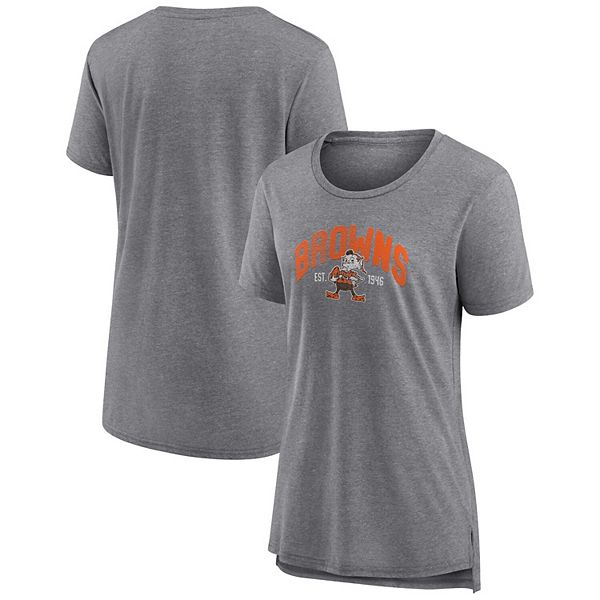 Women's Fanatics Branded Heathered Gray Cleveland Browns Historic