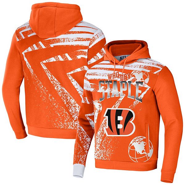 Men's New Era Orange Cincinnati Bengals Big & Tall NFL Pullover Hoodie