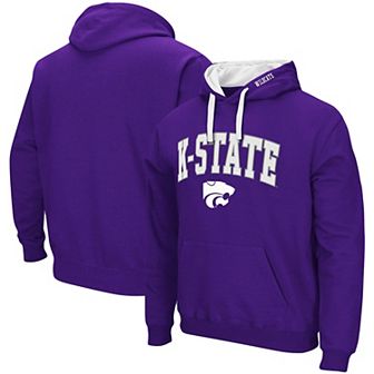 Men's Colosseum Purple Kansas State Wildcats Big & Tall Arch & Logo 2.0 Pullover Hoodie