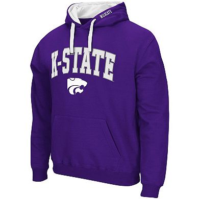Men's Colosseum Purple Kansas State Wildcats Big & Tall Arch & Logo 2.0 Pullover Hoodie