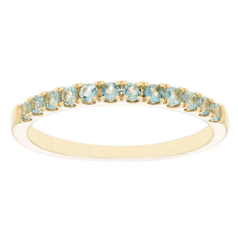 Boston Bay Diamonds 10k Gold Gemstone Stacking Ring, Womens, Size: 5, Blue
