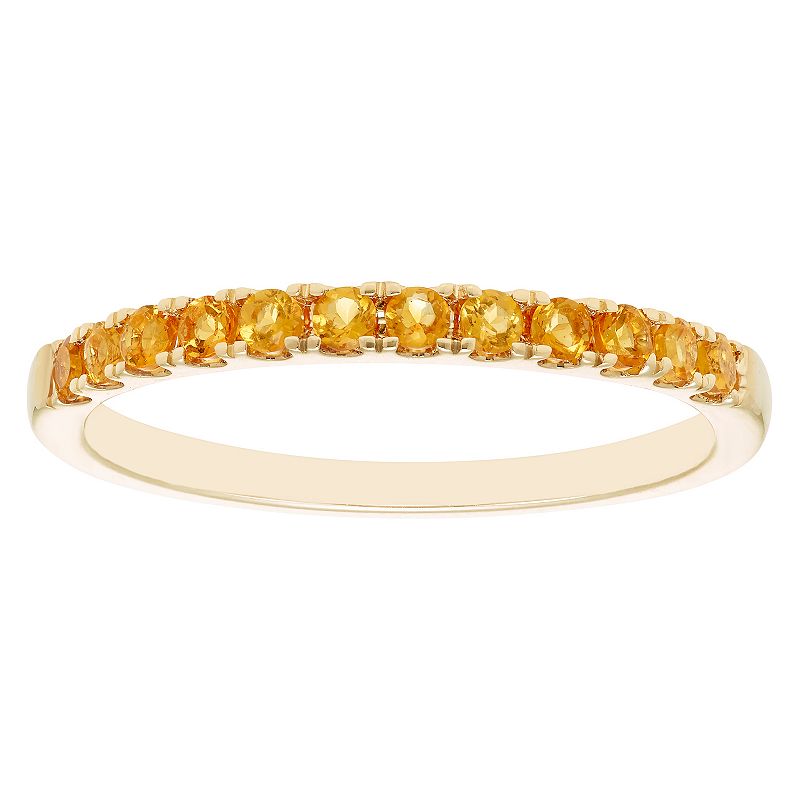 Boston Bay Diamonds 10k Gold Gemstone Stacking Ring, Womens, Size: 5, Yell