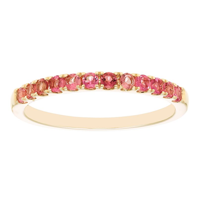 Boston Bay Diamonds 10k Gold Gemstone Stacking Ring, Womens, Size: 5, Pink