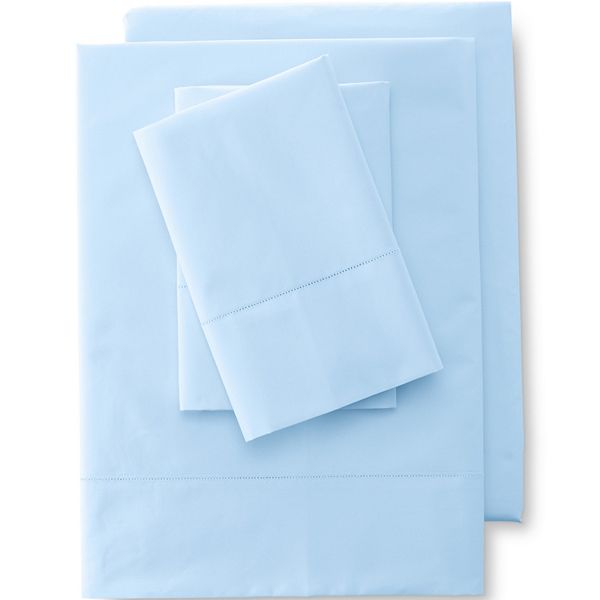 Lands' End 300 Thread Count Premium Supima Cotton Percale Bed Sheet Set