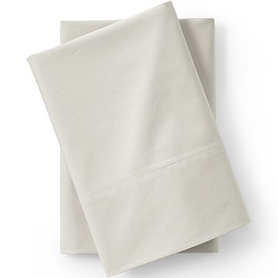 Lands End 400 Thread Count Cotton Percale Pillowcases