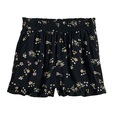Juniors SO High Rise Ruffled Shorts