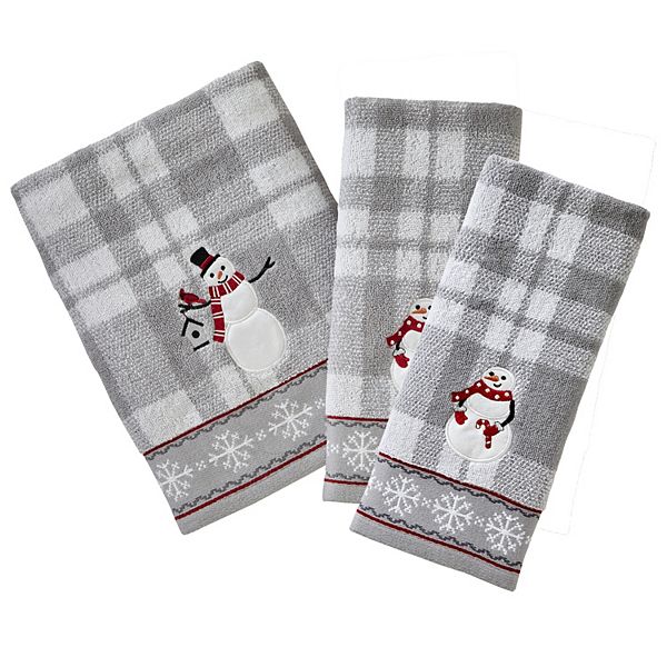 SKL Home Whistler Snowman Bath and Hand Towel Set