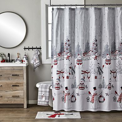 SKL Home Whistler Snowman Shower Curtain & Rug Set