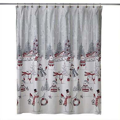 SKL Home Whistler Snowman Shower Curtain & Rug Set