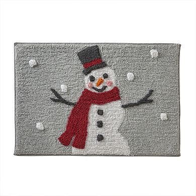 SKL Home Whistler Snowman Shower Curtain & Rug Set