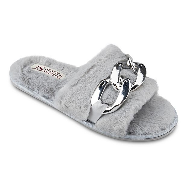 Jessica simpson store faux fur slippers