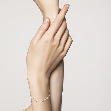 Sunkissed Sterling 14k Gold Over Silver Figaro Bracelet