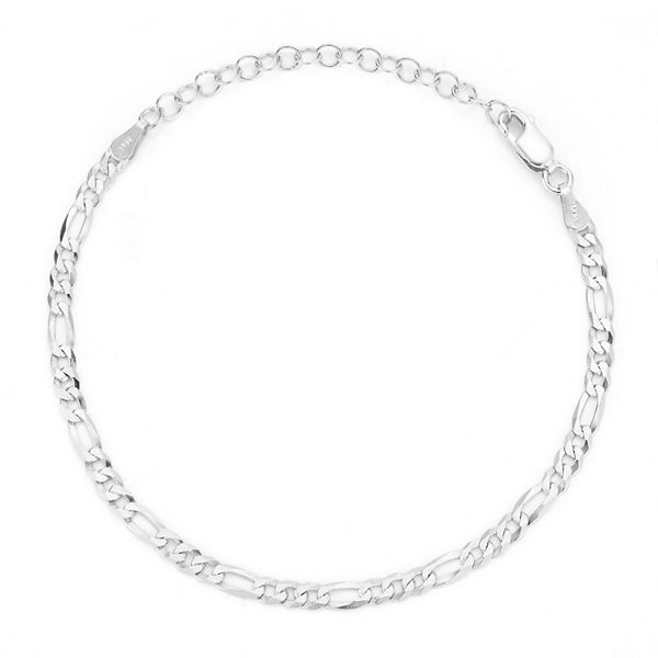 Sunkissed Sterling 14k Gold Over Silver Figaro Bracelet