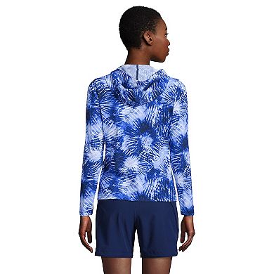 Petite Lands' End UPF 50 Hooded Full-Zip Long Sleeve Rash Guard