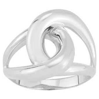 Sunkissed Sterling Polished Interlocking Link Ring