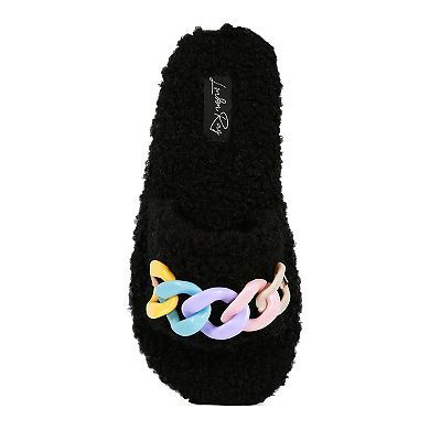 London Rag Women's Rola Chain Slide Sandals