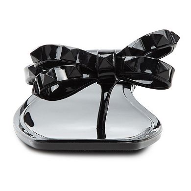 London Rag Women's Retta Bow Thong Slide Sandals