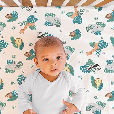 Baby The Peanutshell Wild Kingdom 3-Piece Crib Bedding Set