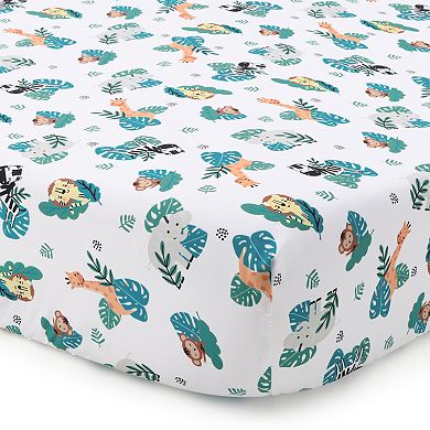 Baby The Peanutshell Wild Kingdom 3-Piece Crib Bedding Set