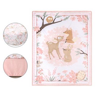 Baby Girl The Peanutshell Fairytale Forest 3 pc Crib Bedding Set
