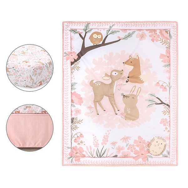 Baby Girl The Peanutshell Fairytale Forest 3 Piece Crib Bedding Set