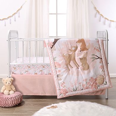 Baby Girl The Peanutshell Fairytale Forest 3-Piece Crib Bedding Set