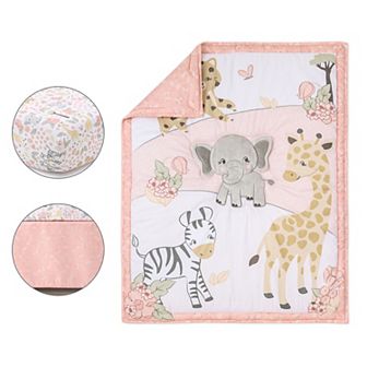 Baby Girl The Peanutshell Wildest Dreams 3 pc Crib Bedding Set