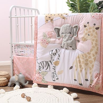 Baby Girl The Peanutshell Wildest Dreams 3-Piece Crib Bedding Set