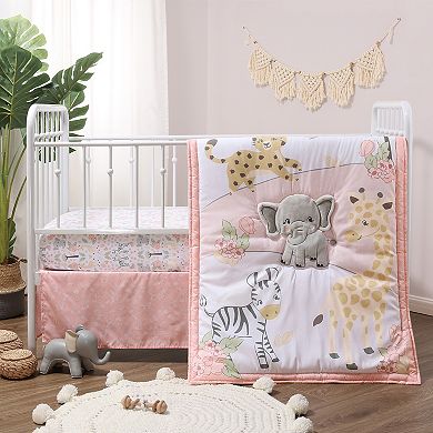 Baby Girl The Peanutshell Wildest Dreams 3-Piece Crib Bedding Set