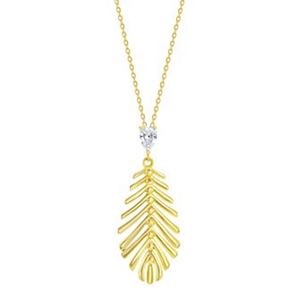 Argento Bella Sterling Silver Leaf Pendant Necklace