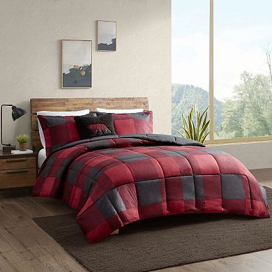 Woolrich Hudson Valley Cozyspun Down Alternative Comforter Set with Decorative Pillow