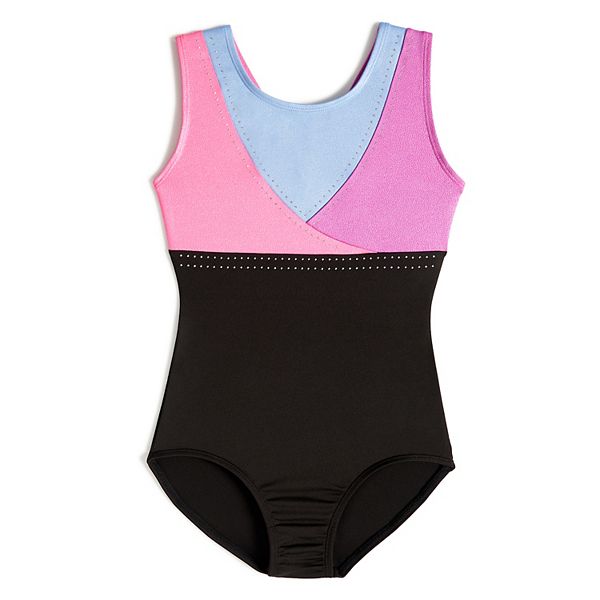 Girls 412 Jacques Moret Gymnastics Colorblock Leotard