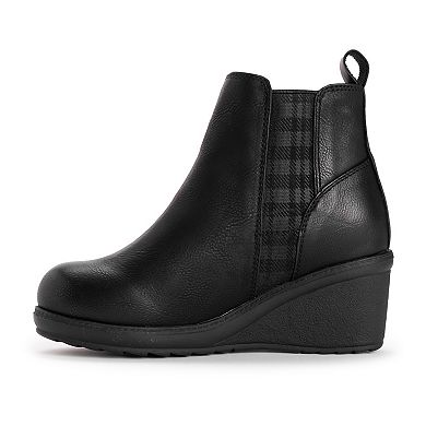 MUK LUKS England Women's Wedge Ankle Boots
