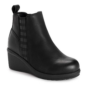 MUK LUKS England Women's Wedge Ankle Boots