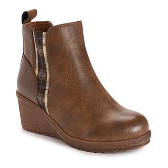 MUK LUKS England Women's Wedge Ankle Boots