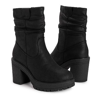 MUK LUKS Riser Pop Women's Heeled Ankle Boots