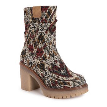MUK LUKS Riser Pop Women's Heeled Ankle Boots