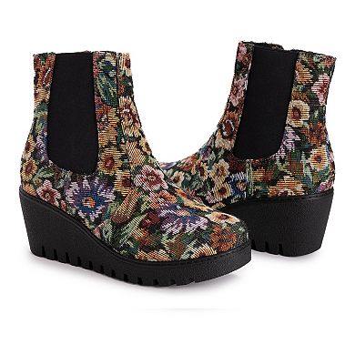 MUK LUKS Vermont Essex Women's Wedge Ankle Boots