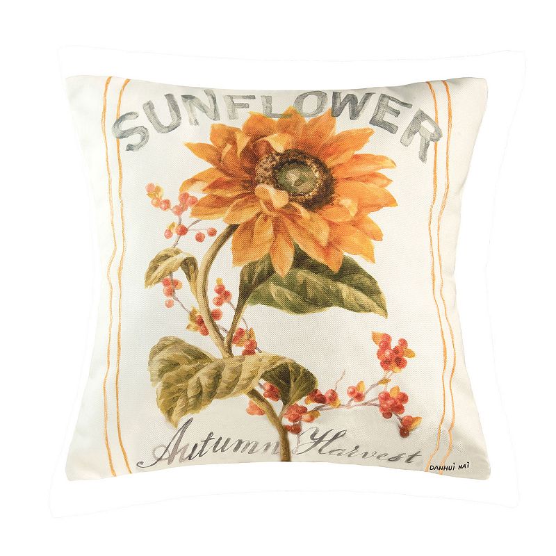 C&F Home Sunflower Fall Indoor Outdoor Throw Pillow, Yellow, 18X18
