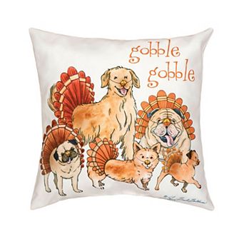 C&F Home Dog Gobblers Fall Thanksgiving Throw Pillow