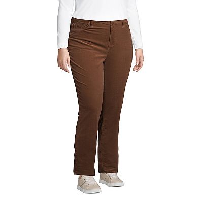 Plus Size Lands' End Midrise Straight-Leg Corduroy Pants