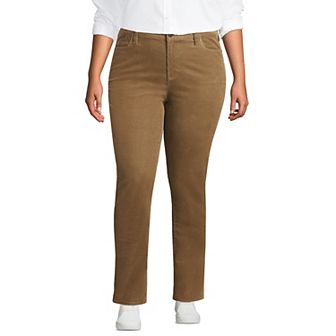 Plus Size Lands' End Midrise Straight-Leg Corduroy Pants