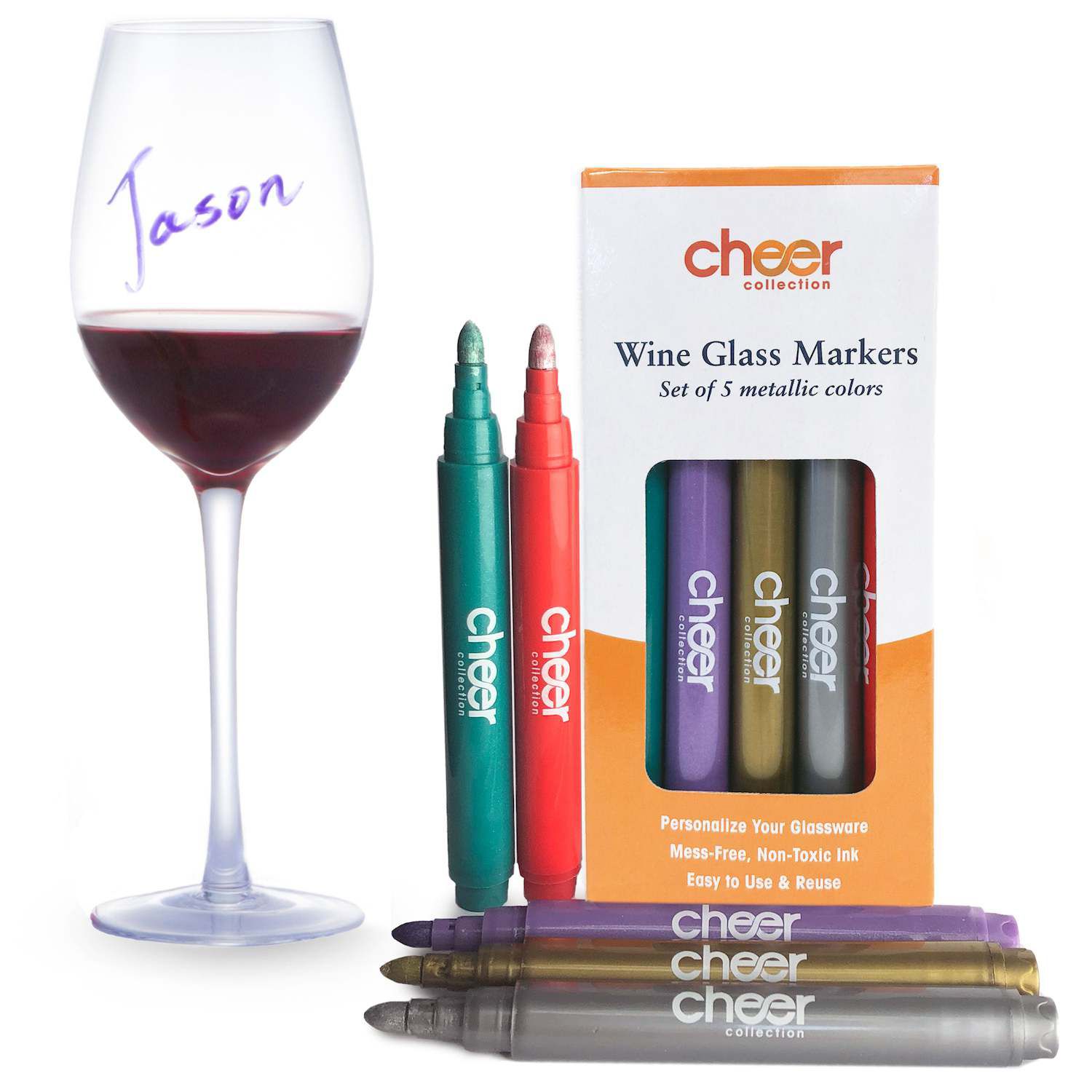 WINE-O'S ROUND 12PK GLASS MARKERS – Therapy Stores