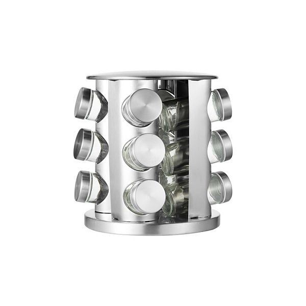 Cheer Collection Rotating Spice Rack for Countertop with 12 Jars