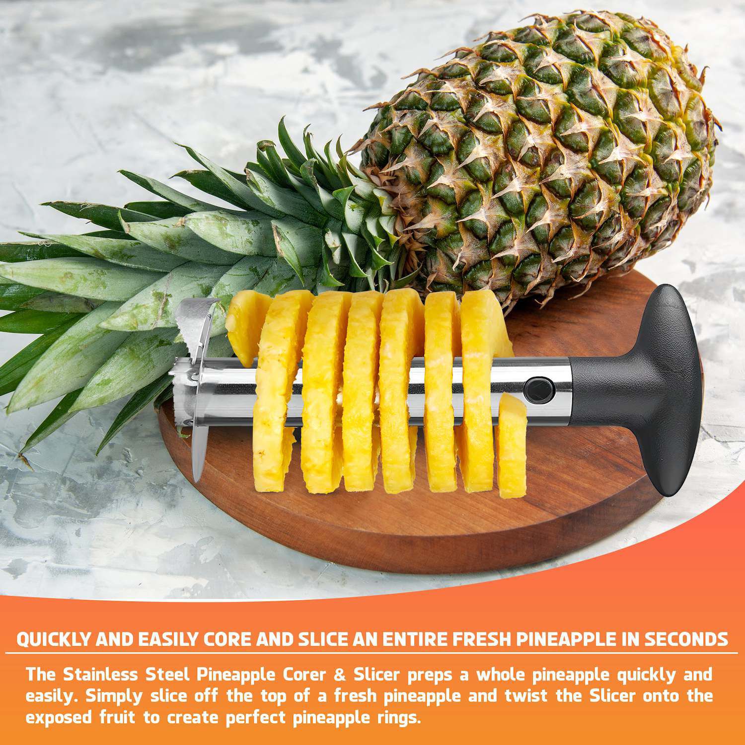 Cheer Collection Pineapple Corer and Slicer - Thumbnail 2