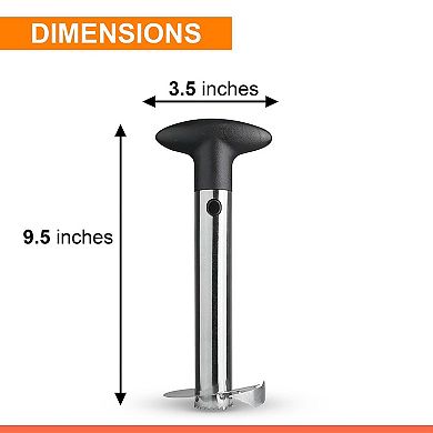 Cheer Collection Pineapple Corer And Slicer Tool, Stainless Steel Pineapple Core Remover with Non Slip Handle