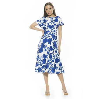 Women's ALEXIA ADMOR Dolman Midi Fit & Flare Dress